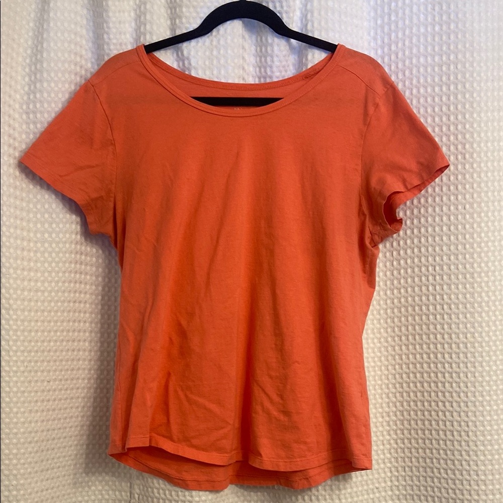 Hanes Orange Fitted Short Sleeve T-Shirt